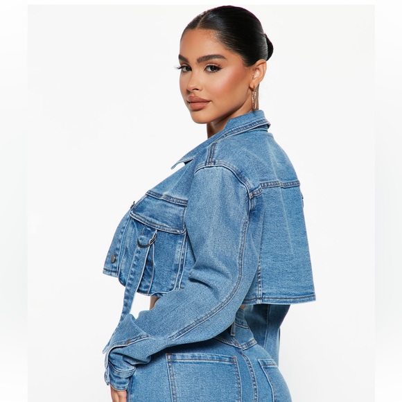 Denim cargo oversized jeans - Picture 2 of 8